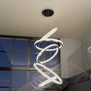 Pendente em LED Cristal Cromado 16w 3000K a 6000K 5m - Linha Aliança - Capa - Decor Lumen