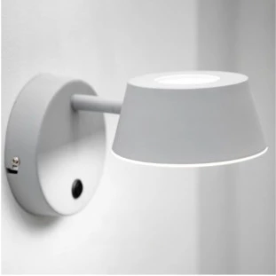 Arandela Metal e Acrílico 3000K Branca Linha Funnel c/ Interruptor Integrado - Bella FUN1AR01OW020