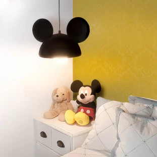 Luminária Pendente Orelha Mickey Preto 1xE27 - Usare  