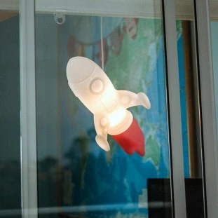 Luminária Infantil Foguete Vermelho 1xe27 - Usare