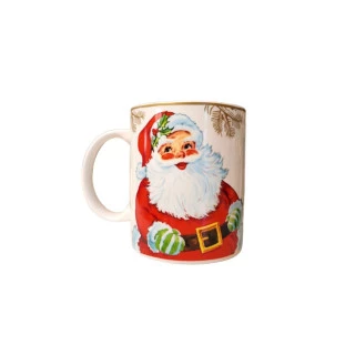 Caneca Papai Noel Fundo Branco