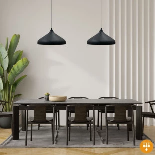Pendente Oriente Preto e Branco Capa - Decor Lumen