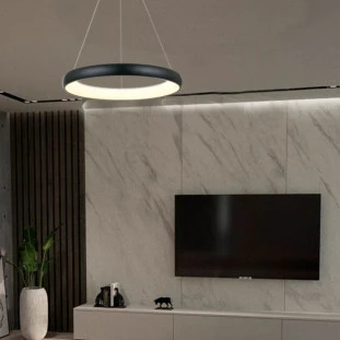 Pendente Preto LED 4000k 40W 60CM-Nitrolux-Padrão capa site-decor Lumen 