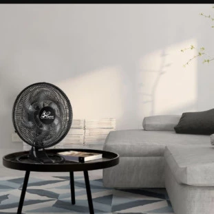 Ventilador Parede/Mesa em Plástico 50cm Preto -Venti Delta-Padrão Capa Site-Decor Lumen