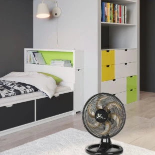 Ventilador de Mesa em Plástico Preto Delta Free-Venti Delta-Padrão Capa Site-Decor Lumen