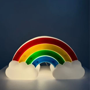 Luminária Abajur Infantil Arco Íris 