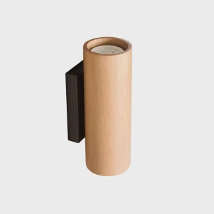 Arandela Point Facho Duplo de Madeira Castanho | Iluminação Técnica e Decorativa | Madelustre