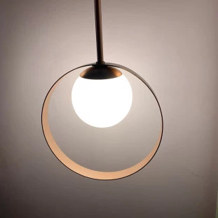 Pendente esfera e argola