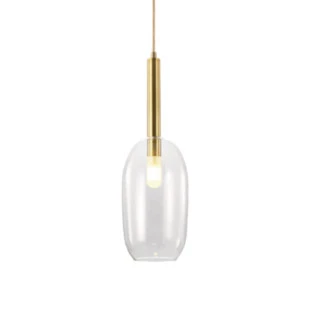 Pendente Filó Metal Bronze e Vidro 1xG9 - Bella Iluminação