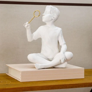 Escultura de Mesa Gael Bolhas 30x25x18