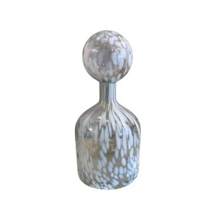 Garrafa de Vidro Branca Manchada 33x15x15cm- Decor Lumen 23043