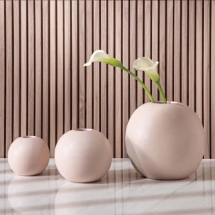 Cachepot de Cimento Médio Rosa Capa- Decor Lumen