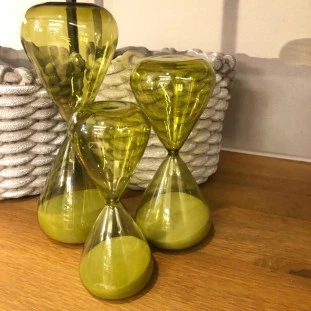 Ampulheta Em Vidro Verde 30min