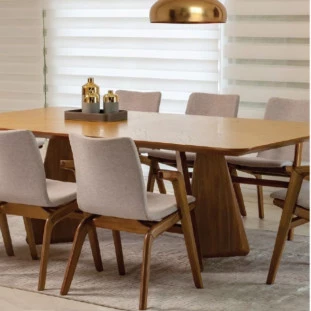Mesa Eliane Tampo Pré Composto 2.40Cm Champanhe- Morada decor- Padrão capaDecor Lumen