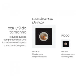 Spot  Sobrepor Recuado Orientável Picco 14W - Interlight IL2783