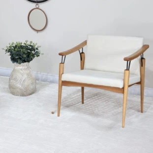 Poltrona Torres MAD Eucalipto 80cm- Nacional Decorações -Padrão capa Site-decor Lumen 