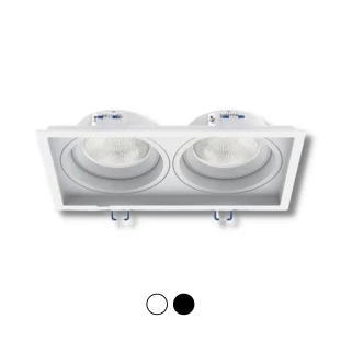 Spot de Embutir Duplo Recuado Direcionável 2x PAR20 - Interlight IL4707