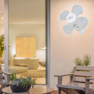 Ventilador de Parede Delta Premiun em Aço Branco 4 hélices- Venti Delta -Padrão Capa Site
