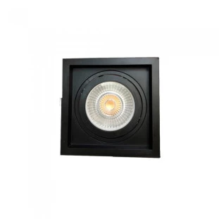 Spot de Embutir Preto Face Recuada  frente