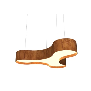 Pendente Orgânico Trevo Lâmina Natura - Decor Lumen