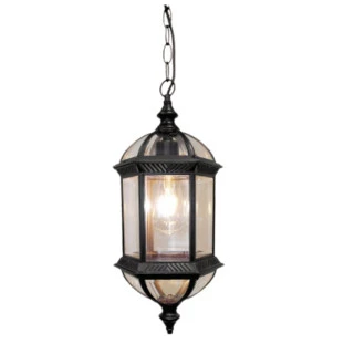Pendente Preto Metal e Vidro 1xE27 43cm Linha Lighting Store - Evoled LO-1424  - Capa - Decor Lumen