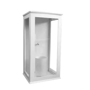 Arandela Retangular Branca Micro Texturizada Alumínio e Vidro 1xE27 25cm - Ideal 260 - VT - Capa - Decor Lumen