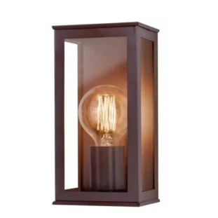 Arandela Retangular Marrom Alumínio e Vidro 1xE27 25cm Linha Shine - Ideal 260 - VT- Ideal 260 - VT - Capa - Decor Lumen