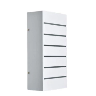Arandela Retangular Branca Alumínio 2xE27 - Lumart LU069/30 - Capa - Decor Lumen