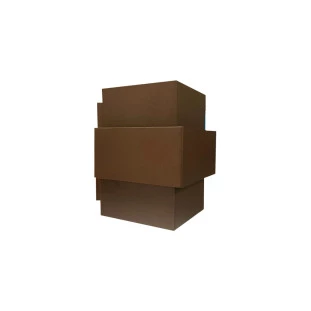 Arandela Interna Aluminio Tabaco 16cmH-  Piuluce 3055