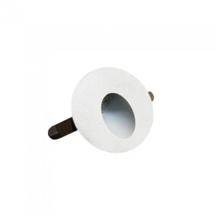 Mini Embutido Balizador de Parede com Alojamento Redondo com LED Integrado Branco