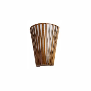 Arandela de Parede Living Hinges 30x23x11cm Madeira e Acrílico -Decor Lumen