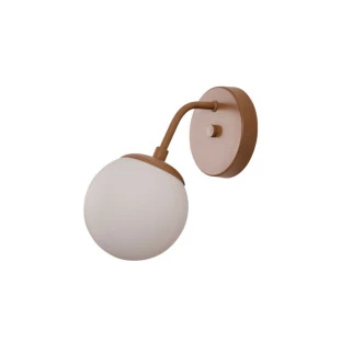 Arandela Pipoca Dourada C/Globo Branco 1xG9 21cm-Usina 16741-1 -Padrão capa Site-Decor Lumen 
