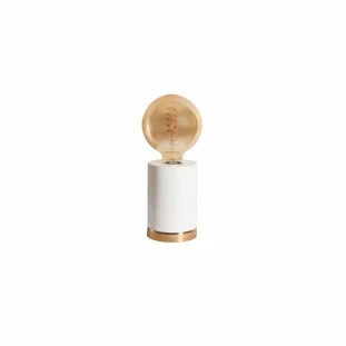 Abajur Decorativo Só Aluminio Branco por Waldir Junior 1xE27 15cm -Usina 16905/1-Padrão capa site- Decor Lumen 