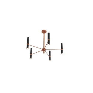 Pendente Século Branco e Dourado por Waldir Junior - Alumínio 5xGU10 60cm - Padrão site- Decor Lumen 