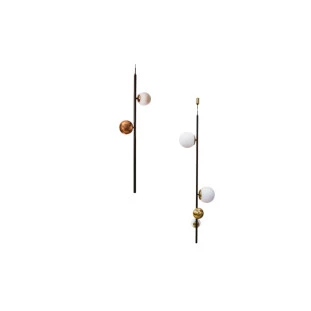 Pendente Organic Preto com Cobre por Waldir Junior - Alumínio e vidro 1xG9 106cm -Padrão site-Decor Lumen