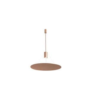 Pendente Ovni Champagne Metálico por Waldir Junior - Alumínio 1xGU10 50cm-Padrão site-Decor Lumen 