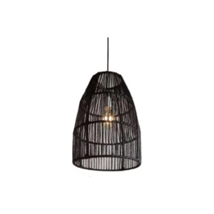 Pendente Sisal Preto 40cm -Decor Lumen