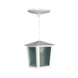 Pendente de Teto Externo Colonial Branco Quadrado E-27 32cm - Ideal L-2-C BR - Padrão Capa Site - Decor Lumen