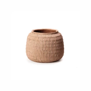 Vaso Cachepot Cimento Texturizado Ø16x12,5m - Mart 16030-Padrão capa site-decor Lumen 