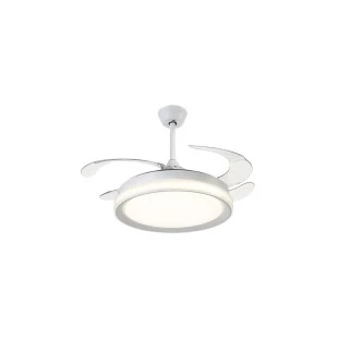 Ventilador Branco Led 30w 3000lm Multitemperatura Air Plus Pá transparente Bivolt -OPUS