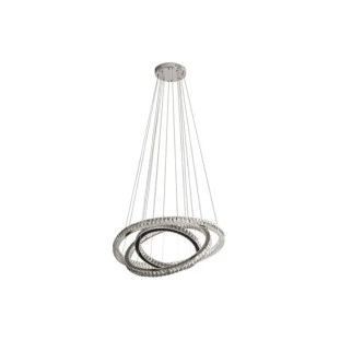 Pendente Cromado e Cristal 95w 3000K - Capa - Decor Lumen