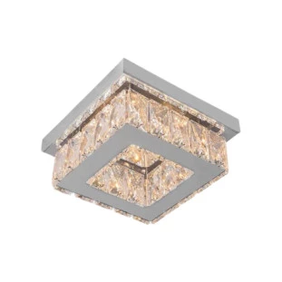 Plafon de Sobrepor Led 10w 3000K- 6000K Alumínio e Cristais - Linha Aliança - Capa - Secor Lumen