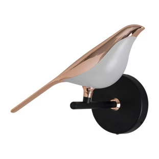 Arandela Alumínio, Ferro e Acrílico Dourada Bird 3000K - Hevvy SL-0588/W1 GD - Capa - Decor Lumen