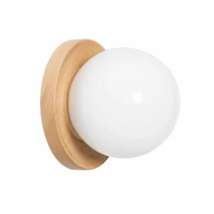Arandela Vidro e Madeira Linha Milk - Capa - Decor Lumen