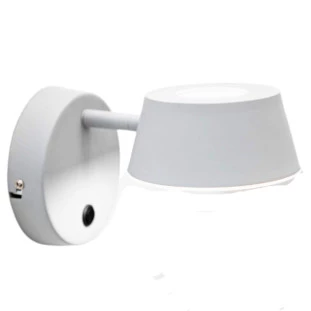 Arandela Metal e Acrílico 3000K Branca Linha Funnel c/ Interruptor Integrado - Bella FUN1AR01OW020