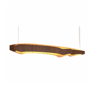 Pendente Horizon 180x19cm LED 83W 2700K Bivolt - Accord 1472.18 (18 Nogueira) Decor Lumen 