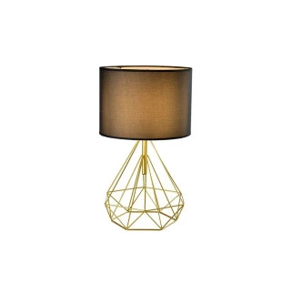Abajur Aramado Dourado e Preto Ø27cm - 1x E27 - Lumier LU17005-DR