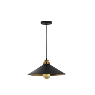 Pendente Mat Industrial Preto Fosco 1XE27 Capa - Decor Lumen
