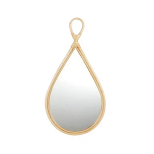 Espelho Decorativo Gota 74cm em Rattan- Mart 13409