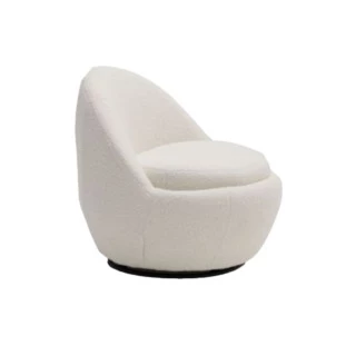 Poltrona Kaori 75cm Branco- Combinare- Detalhe Lateral Decor Lumen